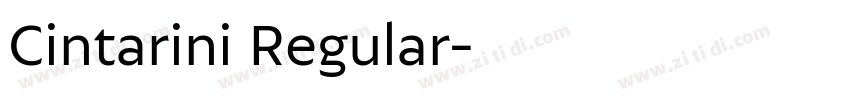 Cintarini Regular字体转换 Cintarini Regular字体转换